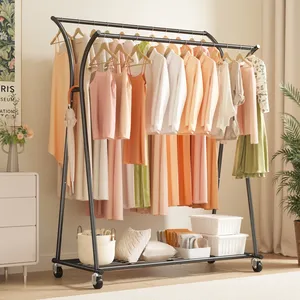 Premium Modern Iron <b>Clothes</b> <b>Rack</b> for Home Furniture Wholesale Supply Handmade Boutique Clothing Display <b>Rack</b> with Powder Coated - Product Image 5