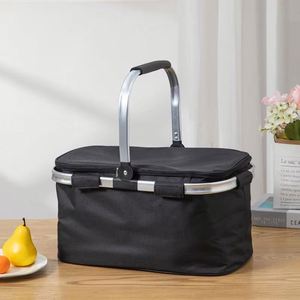 Panier de courses pliable multifonctionnel à poignée unique avec poche intérieure et renforts sur les quatre côtés - Product Image 4