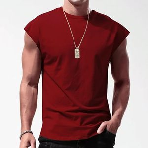 Débardeur Homme Personnalisé OEM Col Rond Sans Manches Décontracté Uni pour l'Été – Idéal Sport, Gym et Style Hippie – Vente en Gros - Product Image 4