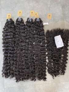 Extensiones de Cabello Humano Remy Rizado Eurasio 100% Virgen de Lujo Vietnamita, Kinky/Jerry Curl, Todos los Colores, Teñibles, 100g, Trama Individual - Product Image 4