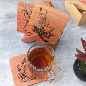 Top Quality <b>Wood</b> Coasters for Engraving Set Blank <b>Mat</b>/Pad Coffee Tea Dining <b>Table</b> Accessories Kitchen Party Wedding-Free Bulk - Product Image 1