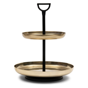 Support à gâteau en fer noir mat contemporain avec un design minimaliste pour la décoration de cuisine moderne - Product Image 1