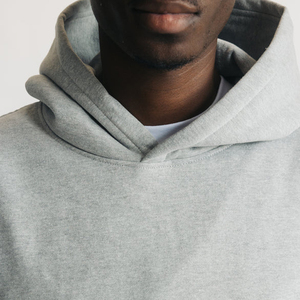 Sudadera con Capucha Extra Grande para Hombre, Color Gris Sólido, Felpa de Algodón, Estilo Casual para Otoño, Diseño con Bolsillos, Corte Regular - Product Image 6