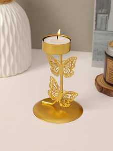 En oferta, un elegante portavelas metálico que agrega un toque de sofisticación real a mesas de comedor, estantes y centros de mesa. - Product Image 2