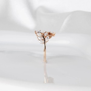 1.40ct Marquise Pear Lab Grown Diamond Leaf <b>Ring</b> 14K Yellow Gold Open <b>Adjustable</b> Vine Band Elegant <b>Ring</b> for Women Gift Jewelry - Product Image 4