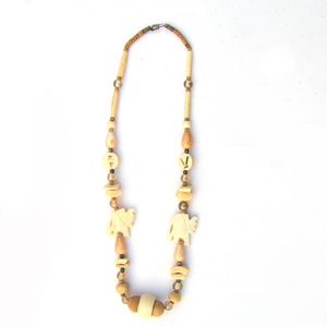 Collar de Cuentas de Hueso con Grabados de Animales, Joyería Religiosa Cristiana para Oración, Modelo Unisex al Mejor Precio al por Mayor - Product Image 2