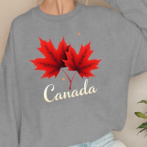 เสื้อสเวตเชิ้ตผู้หญิงใบเมเปิ้ลแดงแคนาดา - Product Image 1