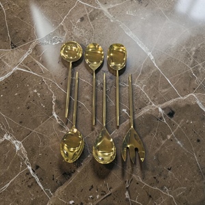 Minimalist Silver Plated Cutlery Set <b>Mirror</b> Polish Long Handle Wedding Utensils Metal Dinner Spoon Fork Knife - Product Image 3