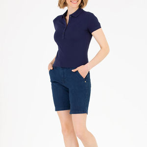 T-shirt unisexe en coton et polyester tricoté, personnalisable avec broderie, manches courtes, style décontracté d'été pour femmes - Product Image 6