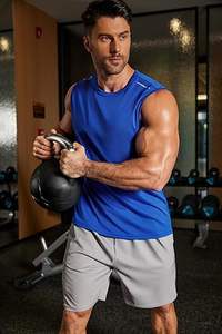Camiseta sin mangas para hombre, de secado rápido, para entrenamiento, gimnasio, deportiva, atlética, que absorbe la humedad - Product Image 4