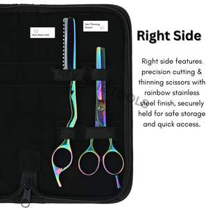 Kit de tijeras de peluquería profesional con tijeras para cortar el cabello, tijeras de entresacar y cuchilla de estilismo – Juego de herramientas de peluquería de acero inoxidable para salón - Product Image 4