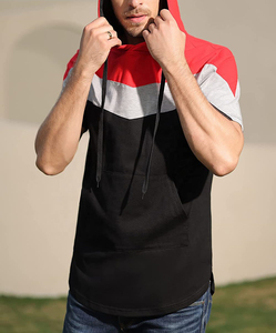 Sudaderas con capucha de manga corta personalizadas de alta calidad, sudadera de algodón con logotipo personalizado para hombre, sudaderas con capucha de forro polar - Product Image 2