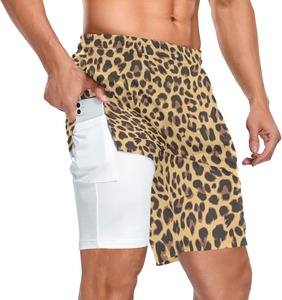 High Quality Custom 4 Way Stretch Sublimation Printed Beach Shorts With Zipper Pockets <b>Men</b> Swim <b>Trunks</b> - Product Image 2