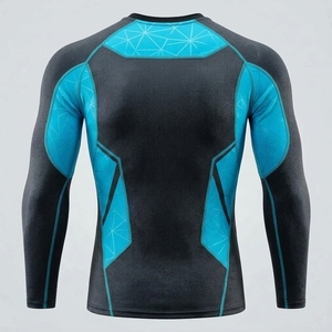 Vêtements de sport performants pour la natation, le surf en plein air, la remise en forme, la course à pied, chemise athlétique à manches longues pour homme, rashguard respirant et à séchage rapide - Product Image 2