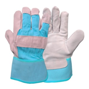 Guantes de Trabajo Más Vendidos, Guantes de Cuero Vacuno con Doble Palma Reforzada y Respaldo de Algodón con Diseño de Rayas - Product Image 5
