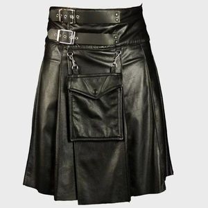 Men's Leather <b>Gladiator</b> Kilt Renaissance Sexy <b>Costume</b> with Belt-Eco-Friendly - Product Image 4