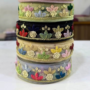 Tela de Tul con Apliques Florales Bordados en 3D, Ecológica y de Primera Calidad, con Cuentas de Perlas, para Vestidos de Novia - Product Image 1