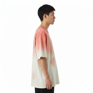 เสื้อยืดโออีเอ็มทรงหลวม 100% ผ้าฝ้ายเนื้อหนา ยูนิเซ็กส์ ผู้ชาย ไซส์ใหญ่ แขนสั้น คอกลม ไม่มีลาย ปักโลโก้ - Product Image 3