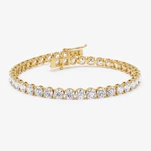 VVS Diam Round Lab Grown Diamond Tennis Bracelet PT-950 Platinum Classic Prong <b>Set</b> Luxury Wedding Fine Jewelry - Product Image 2