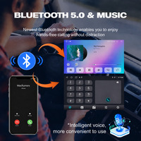 HANTUE Autoradio Android universel personnalisé 9 pouces sans fil avec écran GPS CarPlay Stéréo de voiture Lecteur multimédia Bluetooth