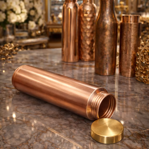 Tapa de Cobre Martillado para Botella de Agua, Diseño Vintage, Portátil, para Yoga, Fitness, Hidratación y Detox, Uso en el Hogar y la Oficina - Product Image 6