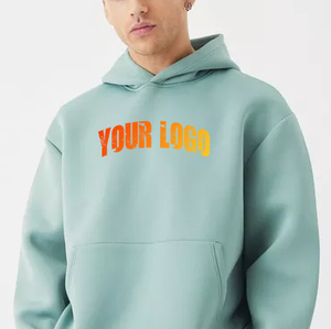 เสื้อฮู้ดดี้โอเวอร์ไซส์ผู้ชาย ผ้าฝ้ายฟลีซ สกรีนโลโก้ได้ สไตล์ลำลอง สตรีทแวร์  รับผลิตแบบ OEM ODM - Product Image 3