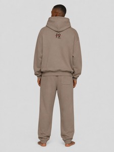 Ensemble de survêtement décontracté pour homme en mélange de coton doux, veste zippée et pantalon de jogging, tenue confortable pour le sport, la gym, l'entraînement et la détente - Product Image 2