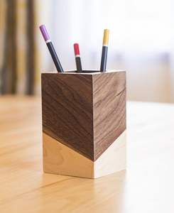 Estuche de Madera para Lápices, Caja de Almacenamiento de Papelería de Escritorio - Product Image 1