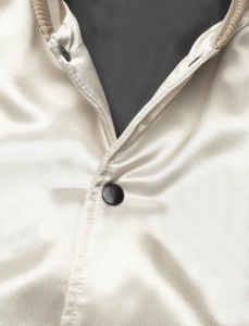 Vestes universitaires en satin avec broderie personnalisée de haute qualité Vestes pour hommes universitaire en satin respirant Tissu tissé de grande taille - Product Image 4