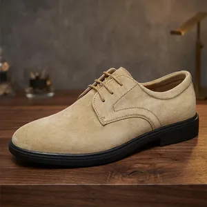 Scarpe da Uomo in Vera Pelle Stile Italiano, Cucite a Mano, Traspiranti, Antiscivolo, Impermeabili, per Estate e Autunno - Product Image 2