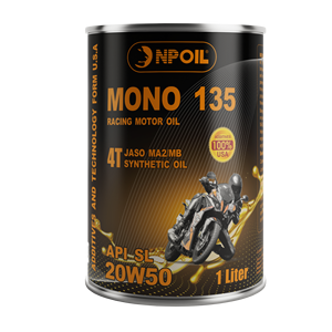 Aceite de motor NPOIL MONO 135 20W50 0,8L 1L Aceite para motocicleta/scooter Envase metálico Aceite sintético Alta calidad de Vietnam - Product Image 2
