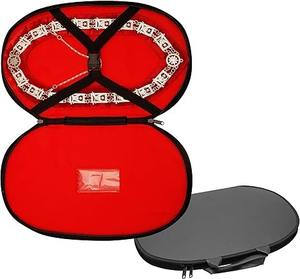 Étui de transport pour collier maçonnique en cuir rouge de qualité supérieure (conception améliorée), sac de transport maçonnique de qualité supérieure - Product Image 2