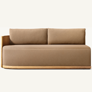 Sofá de dos plazas hecho de madera de teca con cojines suaves, duraderos y de buena calidad. - Product Image 6