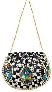 Artisanat de luxe haut de gamme motif mosaïque soirée pochette sac à main attrayant couleur sac à main boîte pour les occasions de mariage prix bon marché - Product Image 5