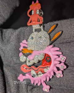 Pendentif personnalisé 3D en moissanite, bijoux hip hop, pendentif personnalisé en argent 925 pour homme, breloques enfantines en dessin animé pour cadeau - Product Image 6
