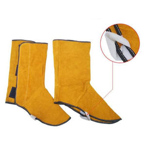 High Quality Industrial Safety Clothing Cow Leather Welding Boots with High <b>Temperature</b> Resistance Shoe <b>Covers</b> - Product Image 3