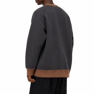 Sudadera Personalizada Extra Grande con Cuello Redondo |   Fabricante de Sudaderas Premium de Dos Tonos y Tejido Grueso para Ropa Urbana - Product Image 2