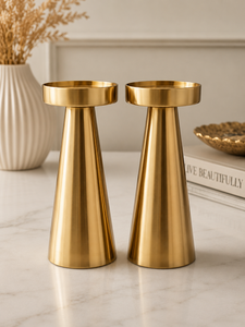 Juego de 2 Portavelas de Hierro Forjado de Lujo, Decoración Moderna para el Hogar y Decoración de Mesa para Bodas - Product Image 1