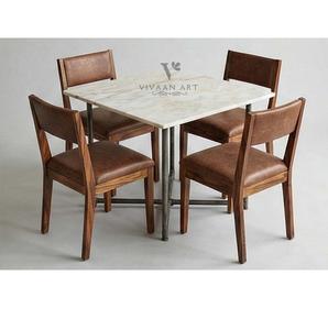Juego de Mesa y Sillas de Comedor de Madera Maciza de Lujo para Espacios Modernos - Product Image 3