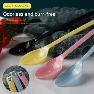 Factory Wholesale Disposable <b>Plastic</b> Coffee Spoons with <b>Mirror</b> Polish Long Handle for Party Use - Product Image 6