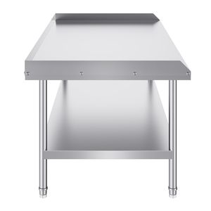Tavolo da Lavoro in Acciaio Inox 30 X 60 X 26 per Cucina Commerciale con Paraspruzzi su 3 Lati e Design Resistente - Product Image 1
