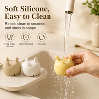 Lève-couvercle en silicone mignon, résistant à la chaleur et anti-débordement, outil de cuisine et de restaurant, pour ouvrir les casseroles à soupe, accessoire de cuisine