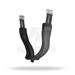 Sangle de selle en cuir rembourrée pour cheval avec boucles en acier inoxydable - Product Image 4