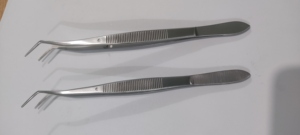 Pinzas quirúrgicas curvadas, pinzas de algodón y vendaje, pinzas quirúrgicas de Punta dentada, pinzas para Meriam - Product Image 3