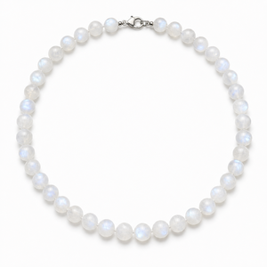 Collar de Cuentas Redondas de Lapislázuli Azul Oscuro de 8 mm con Destellos de Pirita y Cierre de Plata - Product Image 5