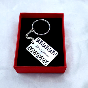 Porte-clés personnalisé en argent sterling 925, léger, imperméable, avec texte personnalisé - Product Image 2