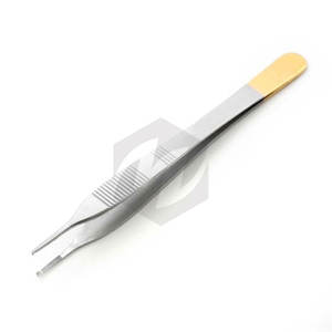 Pinzas Adson Quirúrgicas 7x7 con Dientes y Puntas de Carburo de Tungsteno – Instrumento Médico Dental y de Laboratorio de Agarre Seguro - Product Image 1