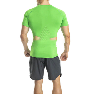 Camiseta Deportiva para Hombre, de Color Contrastante, Transpirable, para Correr, Corte Ajustado, Ecológica, de Secado Rápido, Tejido de Poliéster y Elastano - Product Image 1
