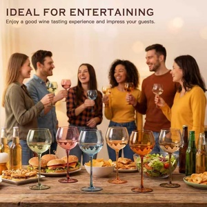 <span class=keywords><strong>Verres</strong></span> à vin de haute qualité 15OZ en cristal nordique personnalisés, colorés bleu, rose, or, rouge, pour la décoration de mariage - Product Image 5
