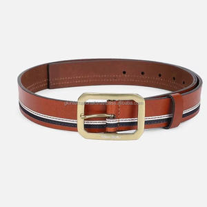 Nouvelle ceinture en cuir cousue colorée pour hommes, ceinture de pantalon en cuir de vachette première couche haut de gamme, mode décontractée et accessoires - Product Image 2